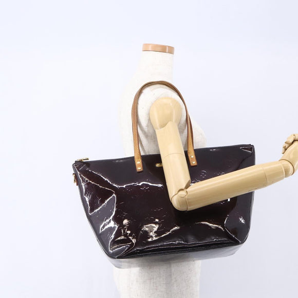 LOUIS VUITTON Monogram Vernis Bellevue GM Tote Bag Amarante M93589 Auth BA8346