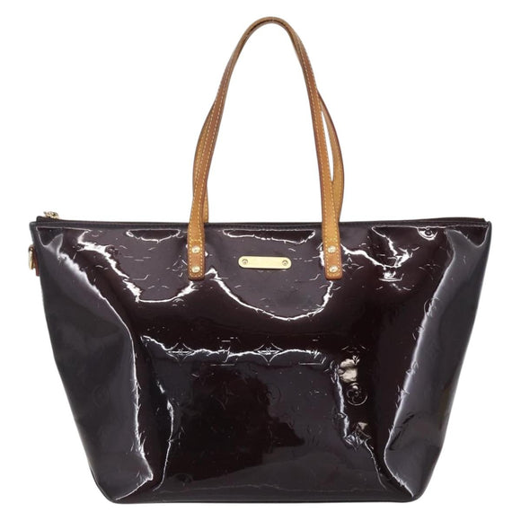 LOUIS VUITTON Monogram Vernis Bellevue GM Tragetasche Amarante M93589 Auth BA8346