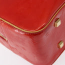 LOUIS VUITTON Monogram Vernis Sutton Hand Bag Red Rouge M91080 LV Auth BA8347-16