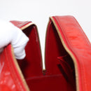 LOUIS VUITTON Monogram Vernis Sutton Hand Bag Red Rouge M91080 LV Auth BA8347-20