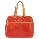 LOUIS VUITTON Monogram Vernis Sutton Hand Bag Red Rouge M91080 LV Auth BA8347-13