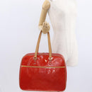 LOUIS VUITTON Monogram Vernis Sutton Hand Bag Red Rouge M91080 LV Auth BA8347-22