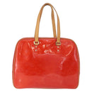 LOUIS VUITTON Monogram Vernis Sutton Hand Bag Red Rouge M91080 LV Auth BA8347-2