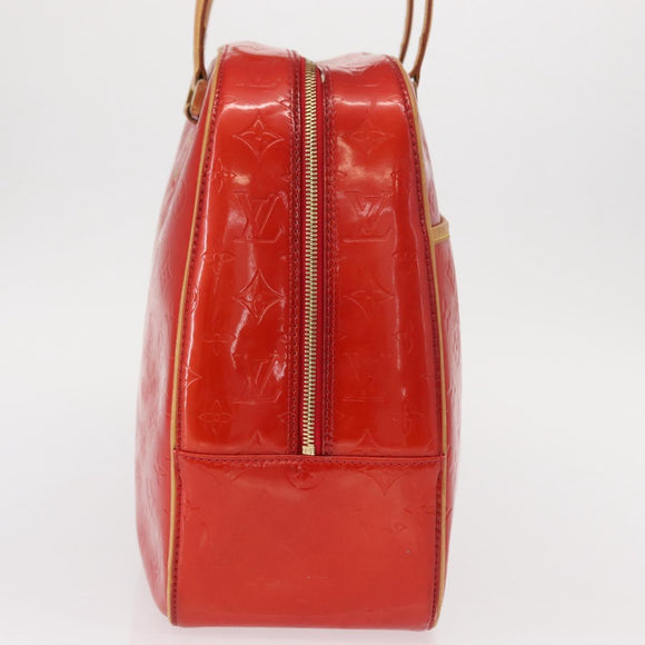 LOUIS VUITTON Monogram Vernis Sutton Hand Bag Red Rouge M91080 LV Auth BA8347