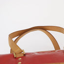 LOUIS VUITTON Monogram Vernis Sutton Hand Bag Red Rouge M91080 LV Auth BA8347-8