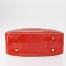 LOUIS VUITTON Monogram Vernis Sutton Hand Bag Red Rouge M91080 LV Auth BA8347-5
