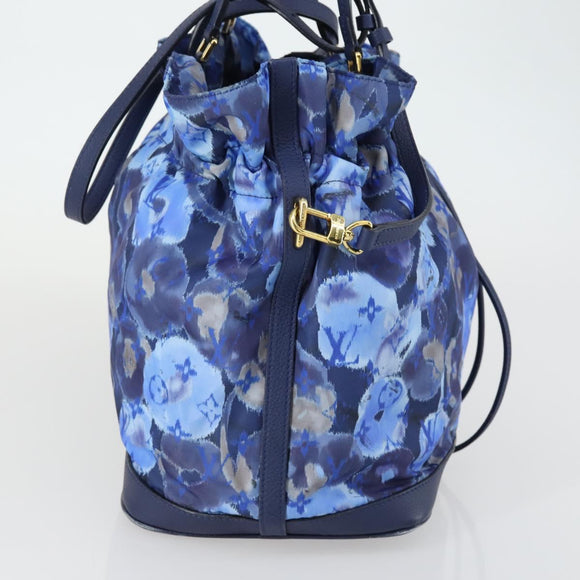 LOUIS VUITTON Ikat Flower Noeful MM Bag 2way Grand blue M94312 LV Auth BA8350