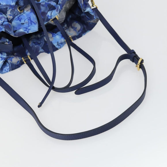 LOUIS VUITTON Ikat Flower Noeful MM Bag 2way Grand blue M94312 LV Auth BA8350