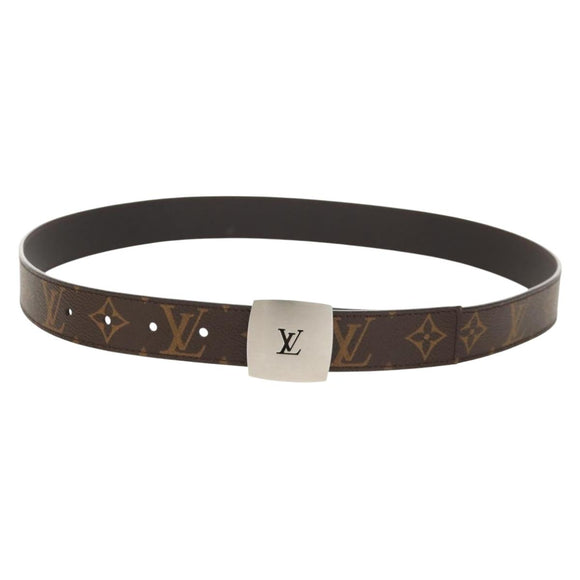 LOUIS VUITTON Monogram Ceinture LV Cut Belt 39.4"" Silver M6888 LV Auth BA8354V