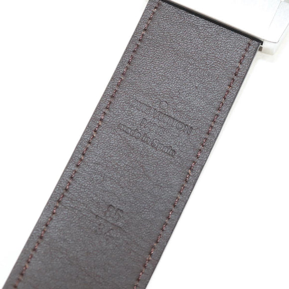 LOUIS VUITTON Monogram Ceinture LV Cut Belt 39.4"" Zilver M6888 LV Auth BA8354V