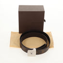 LOUIS VUITTON Monogram Ceinture LV Cut Belt 39.4"" Silver M6888 LV Auth BA8354V-12