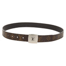 LOUIS VUITTON Monogram Ceinture LV Cut Belt 39.4"" Zilver M6888 LV Auth BA8354V-1