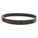 LOUIS VUITTON Monogram Ceinture LV Cut Belt 39.4"" Silver M6888 LV Auth BA8354V-3