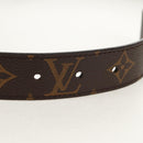 LOUIS VUITTON Monogram Ceinture LV Cut Belt 39.4"" Silver M6888 LV Auth BA8354V-8