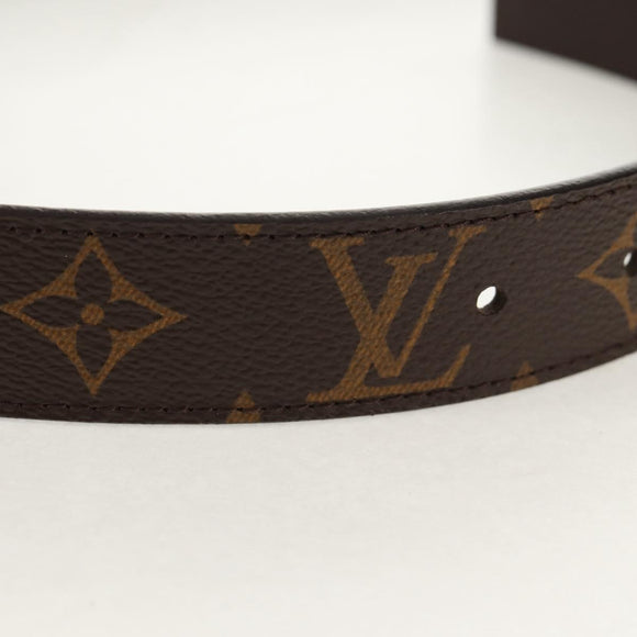 LOUIS VUITTON Monogram Ceinture LV Cut Belt 39.4"" Zilver M6888 LV Auth BA8354V