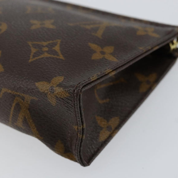 LOUIS VUITTON Monogram Poche Toilette 15 Pouch M47546 LV Auth BA8359