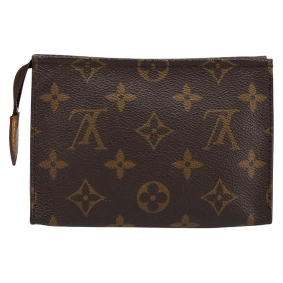 LOUIS VUITTON Monogram Poche Toilette 15 Pouch M47546 LV Auth BA8359