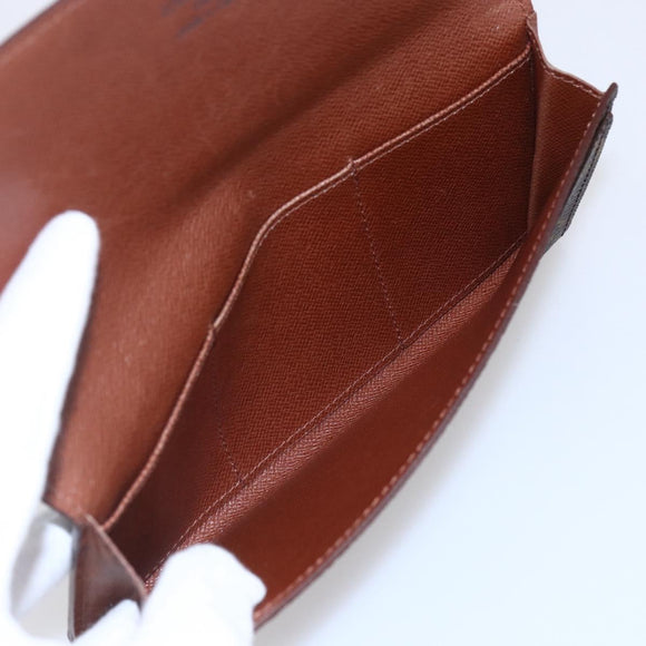 LOUIS VUITTON Monogram Porte Yen 3 Credit Long Wallet M61818 LV Auth BA8363