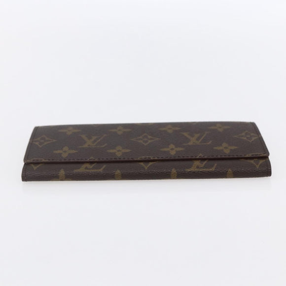 LOUIS VUITTON Monogram Porte Yen 3 Credit Long Wallet M61818 LV Auth BA8363