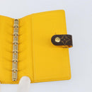 LOUIS VUITTON Groom Pageboy Agenda PM Day Planner Cover Jaune R20019 Auth BA8364-14