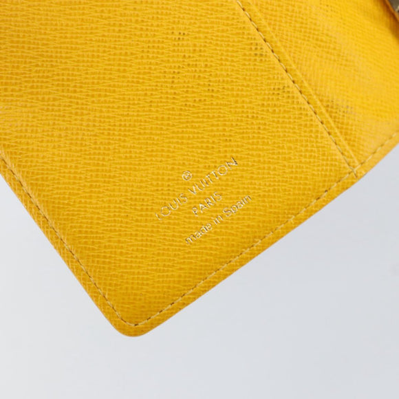 LOUIS VUITTON Groom Pageboy Agenda PM Day Planner Cover Jaune R20019 Auth BA8364