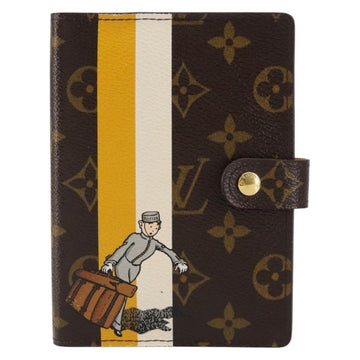 LOUIS VUITTON Groom Pageboy Agenda PM Day Planner Cover Jaune R20019 Auth BA8364 - 0