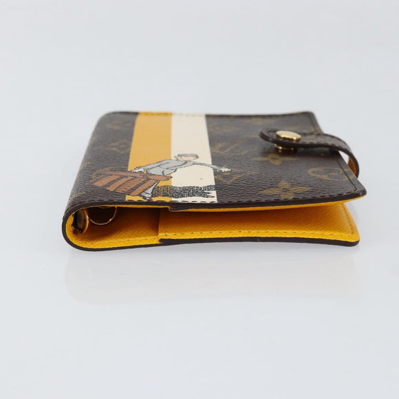 LOUIS VUITTON Groom Pageboy Agenda PM Day Planner Cover Jaune R20019 Auth BA8364