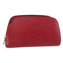 LOUIS VUITTON Epi Dauphine PM Pouch Castilian Red M48447 LV Auth BA8366-1