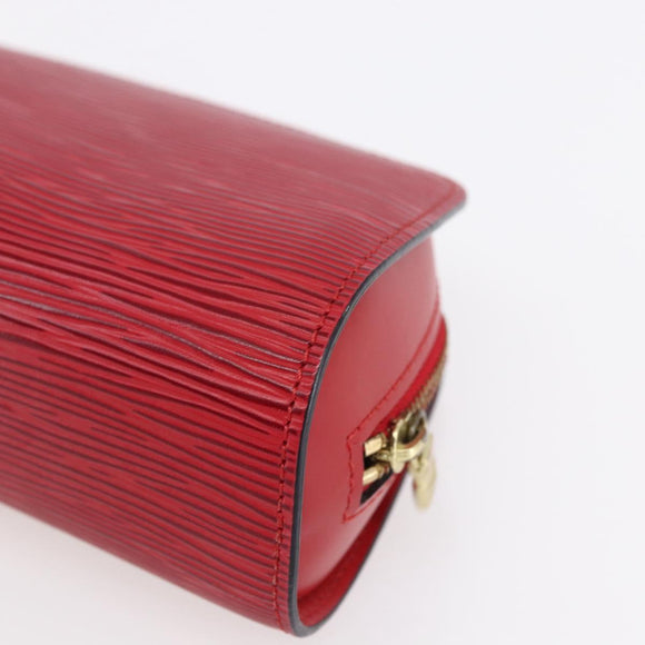 LOUIS VUITTON Epi Dauphine PM Pouch Castilian Red M48447 LV Auth BA8366