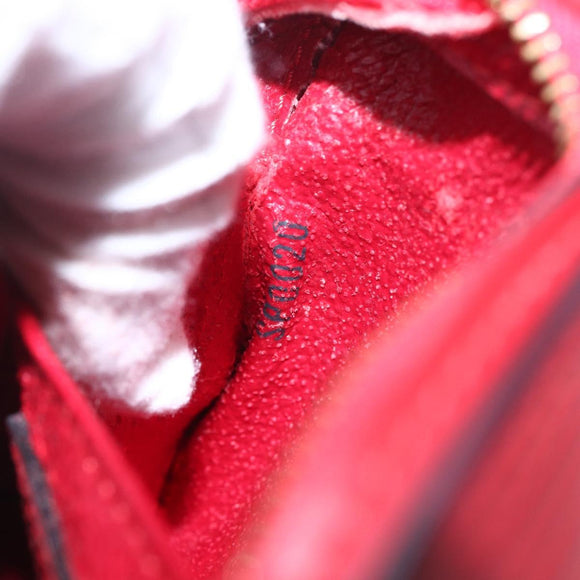 LOUIS VUITTON Epi Dauphine PM Pouch Castilian Red M48447 LV Auth BA8366