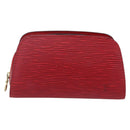 LOUIS VUITTON Epi Dauphine PM Pouch Castilian Red M48447 LV Auth BA8366-13