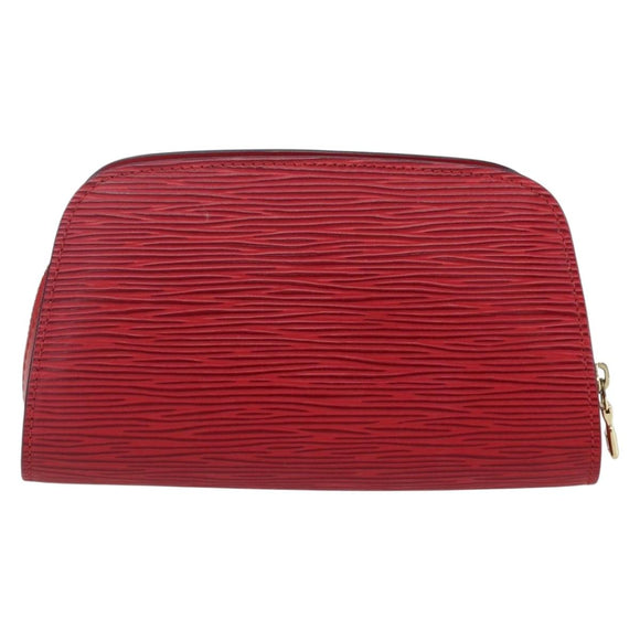LOUIS VUITTON Epi Dauphine PM Pouch Castilian Red M48447 LV Auth BA8366