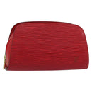 LOUIS VUITTON Epi Dauphine PM Pouch Castilian Red M48447 LV Auth BA8367-1