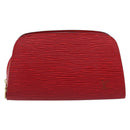 LOUIS VUITTON Epi Dauphine PM Pouch Castilian Red M48447 LV Auth BA8367-13