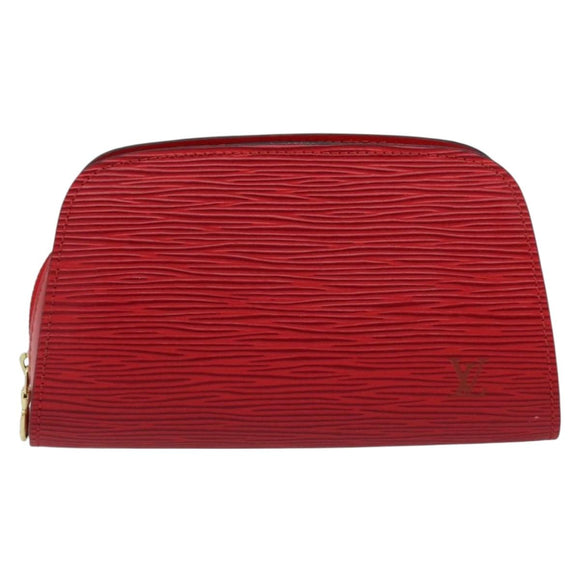 LOUIS VUITTON Epi Dauphine PM Pouch Castilian Red M48447 LV Auth BA8367