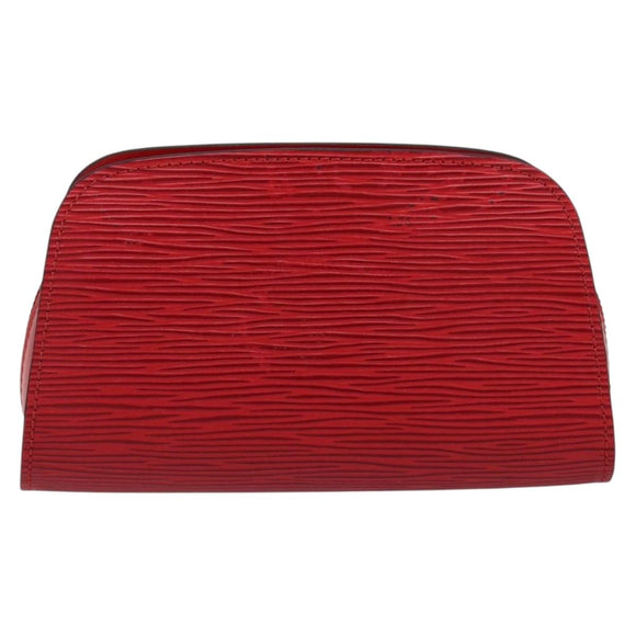 LOUIS VUITTON Epi Dauphine PM Pouch Castilian Red M48447 LV Auth BA8367