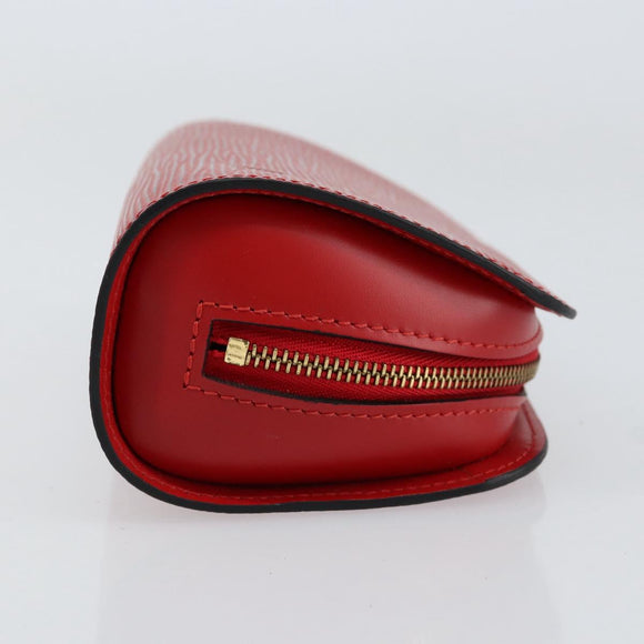 LOUIS VUITTON Epi Dauphine PM Pouch Castilian Red M48447 LV Auth BA8367