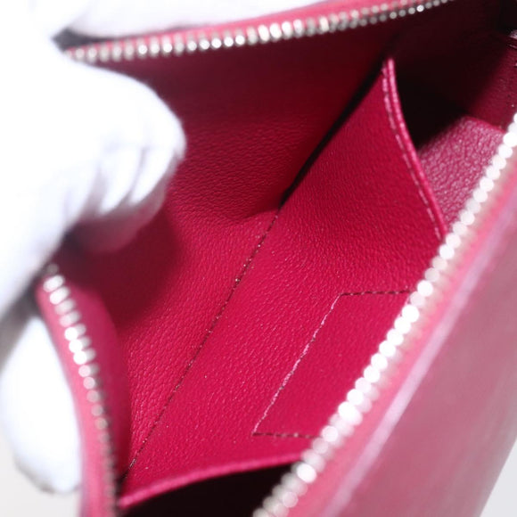 LOUIS VUITTON Epi Pochette Cosmetic PM Pouch Wine Red Grenard LV Auth BA8368