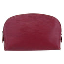 LOUIS VUITTON Epi Pochette Cosmetic PM Pouch Wine Red Grenard LV Auth BA8368-13