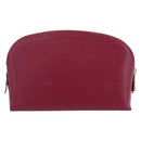 LOUIS VUITTON Epi Pochette Cosmetic PM Pouch Wine Red Grenard LV Auth BA8368-2