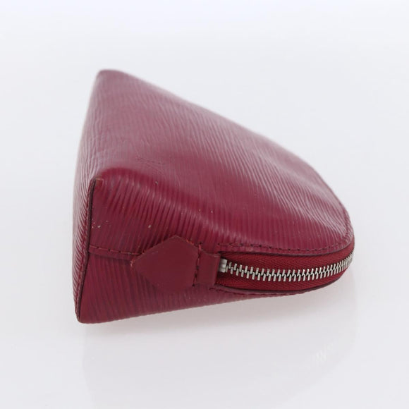 LOUIS VUITTON Epi Pochette Cosmetic PM Pouch Wine Red Grenard LV Auth BA8368