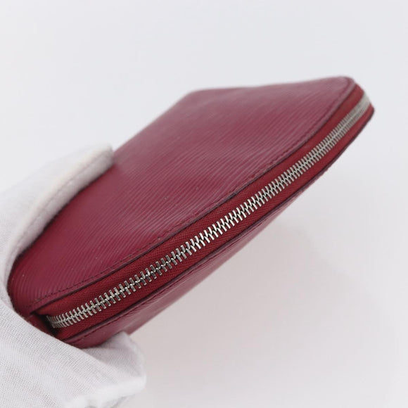 LOUIS VUITTON Epi Pochette Cosmetic PM Pouch Wine Red Grenard LV Auth BA8368