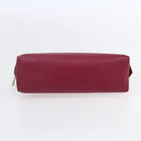 LOUIS VUITTON Epi Pochette Cosmetic PM Pouch Wine Red Grenard LV Auth BA8368-6