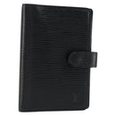 LOUIS VUITTON Epi Agenda PM Day Planner Cover Black R20052 LV Auth BA8369-1