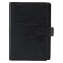 LOUIS VUITTON Epi Agenda PM Day Planner Cover Black R20052 LV Auth BA8369-13