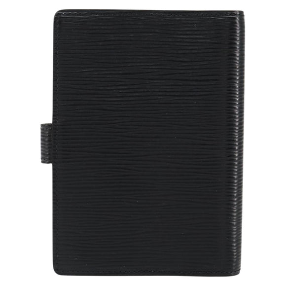 LOUIS VUITTON Epi Agenda PM Day Planner Cover Black R20052 LV Auth BA8369