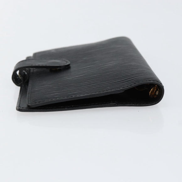 LOUIS VUITTON Epi Agenda PM Day Planner Cover Black R20052 LV Auth BA8369