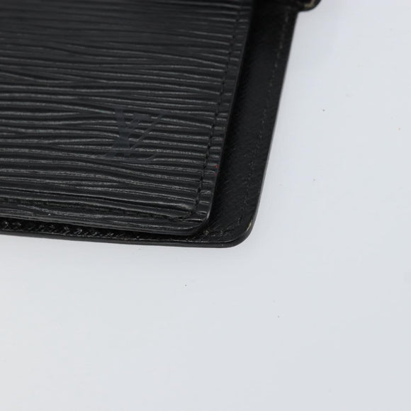 LOUIS VUITTON Epi Agenda PM Day Planner Cover Black R20052 LV Auth BA8369