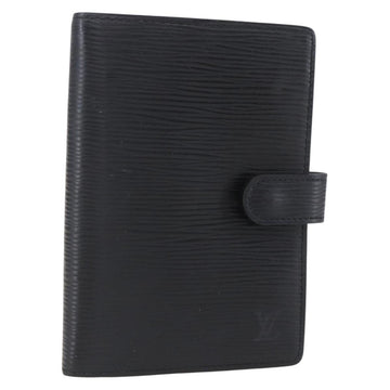 LOUIS VUITTON Epi Agenda PM Day Planner Cover Black R20052 LV Auth BA8370