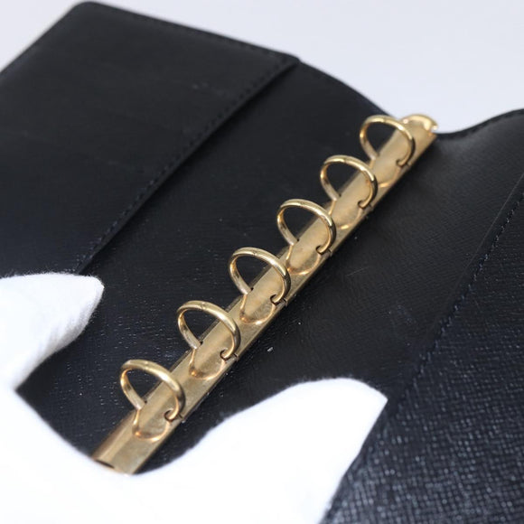 LOUIS VUITTON Epi Agenda PM Day Planner Cover Black R20052 LV Auth BA8370